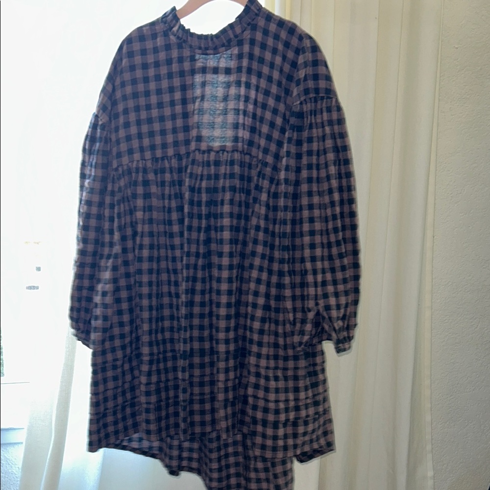 Next Kids Casual Dress - Black and Brown Checkered